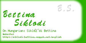 bettina siklodi business card